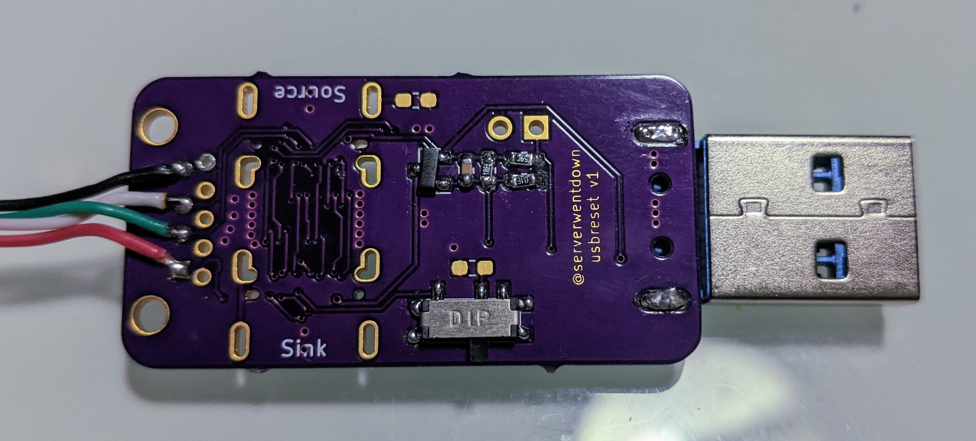 Physical partially-soldered board